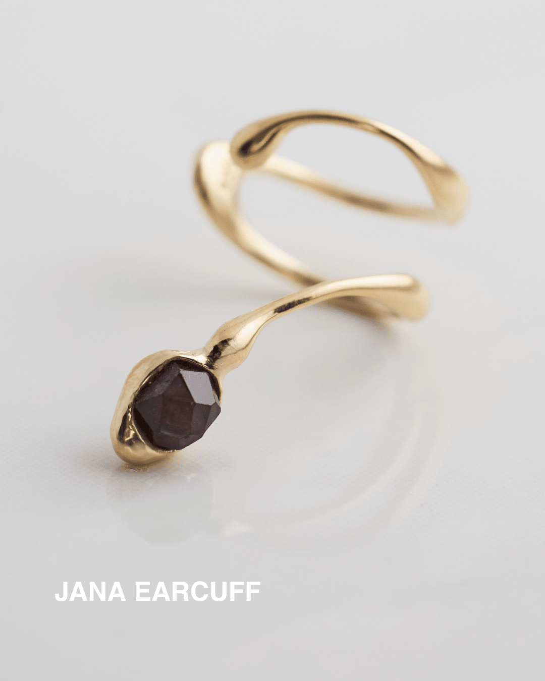 Janas Granat Set Earcuff-Set Nella & Sina