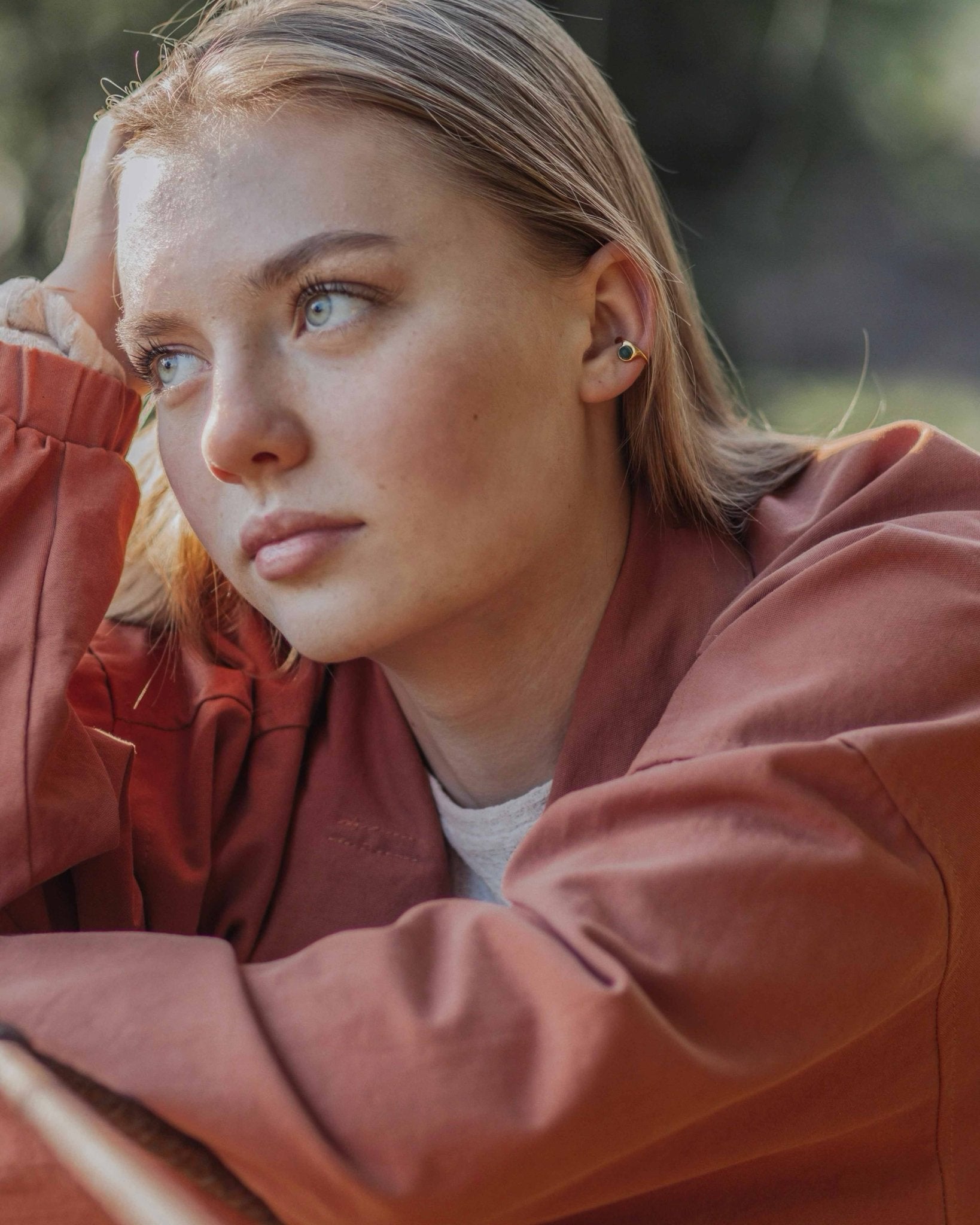 WILMA Earcuff Malachit Nella & Sina